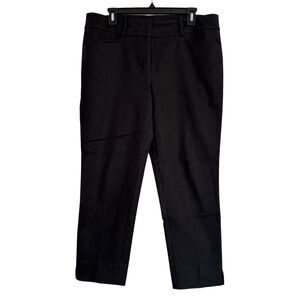 LOFT Black Marisa Ankle Trousers The Riviera Pant Size 10